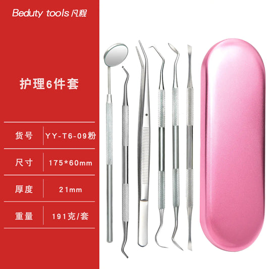 10-Piece Dental Tool Set with Stainless Steel Instruments